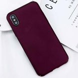 USLION For iPhone X Simple Plain Phone Case Slim Frosted Hard PC Back Cover For iPhoneX 8 7 6 6S Plus 5 5S SE Cases Coque Capa