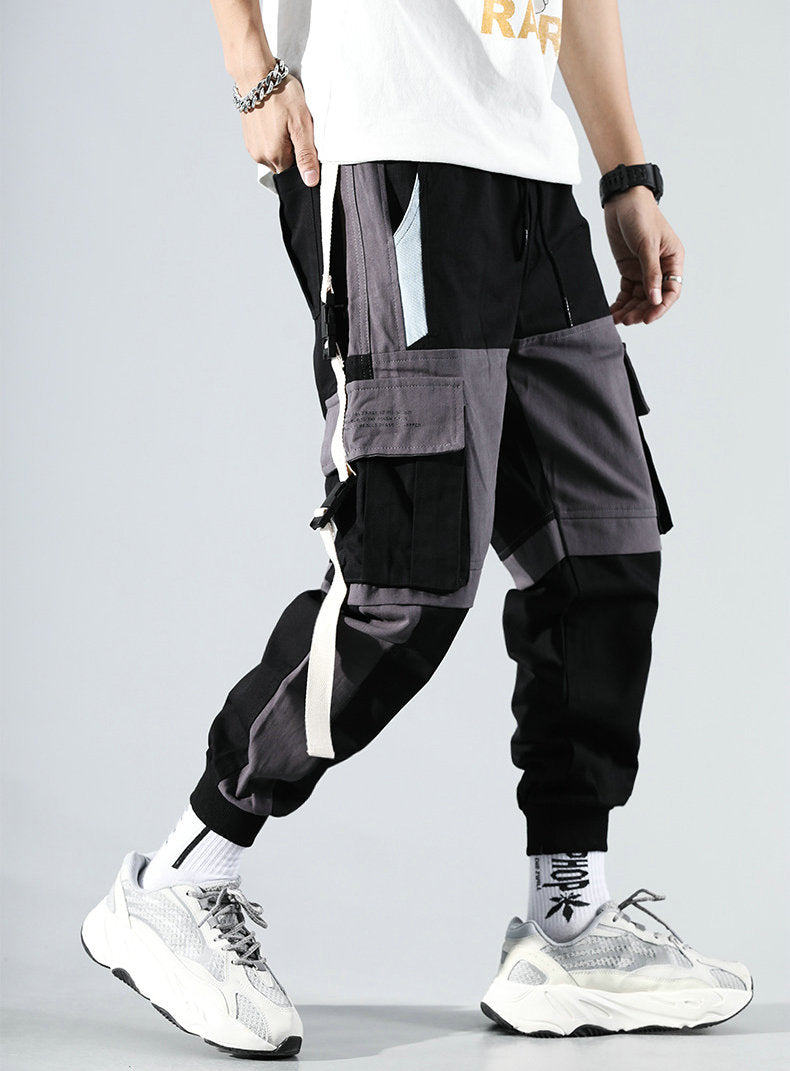 Streetwear Men's Multi Pockets Cargo Harem Pants Hip Hop Casual Male T ...