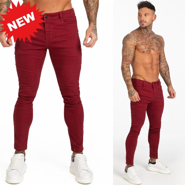 red skinny pants mens