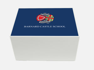 Barnard Castle School Memory Wood Box - A4 Chest - Personalised