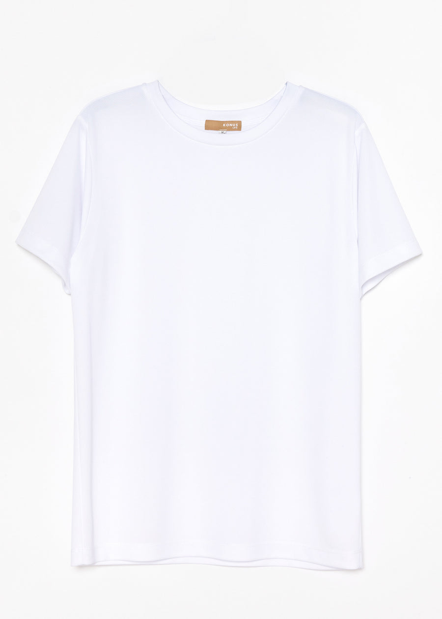 Konus Men's Eco Friendly Reolite Tech T-shirt in White - shopatkonus