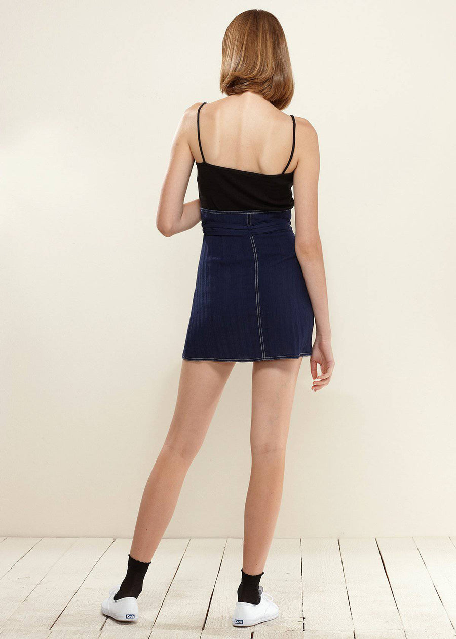 strap skirt navy