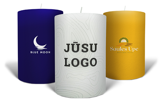 design candles with print