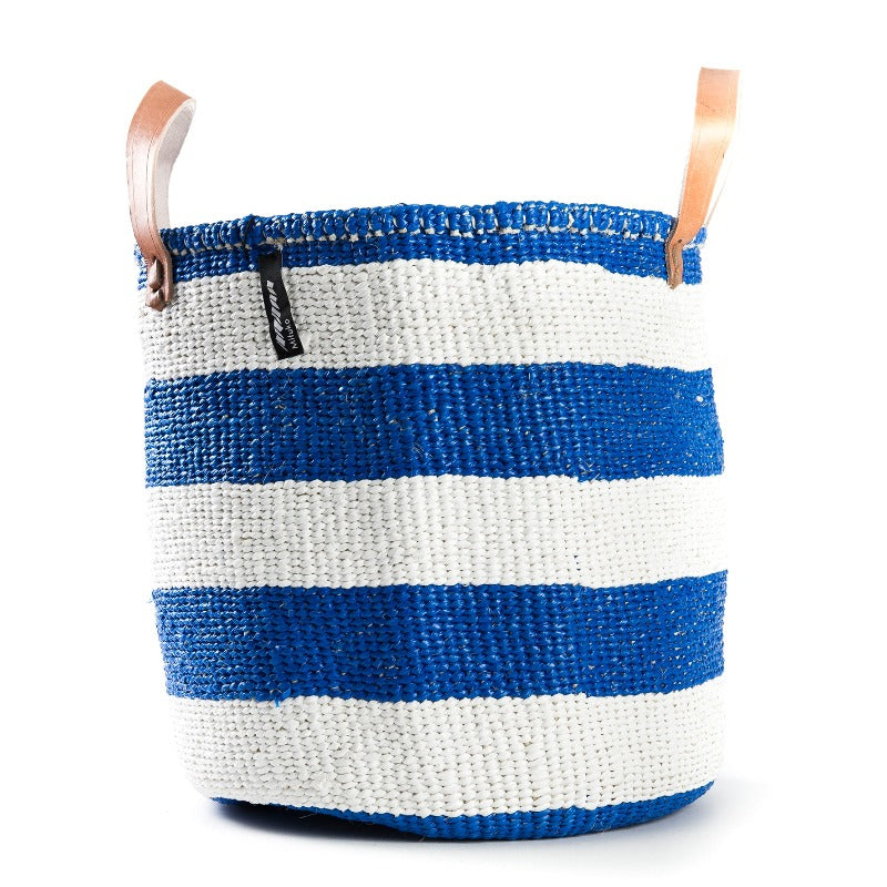 Mifuko - Medium Tote Bag with White and Blue Stripes - BEACH HAUS product image