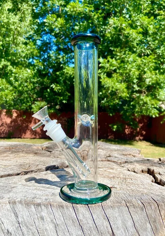 8"Flawless Straight Tube Bong Water Pipe Glass Bong