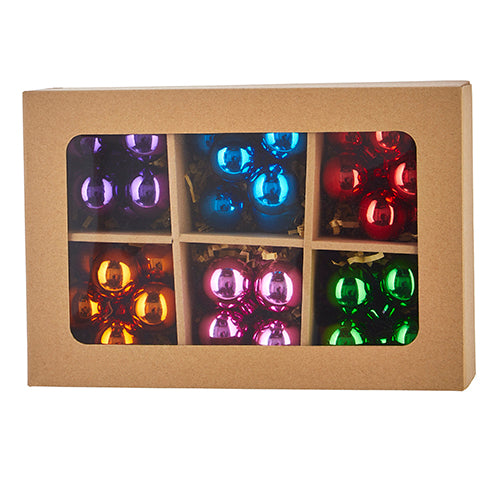 3" BOX OF CLUSTER BALL ORNAMENTS