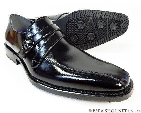 Parashoe 本革 ストラップヴァンプスリッポン ビジネスシューズ 黒 3e Eee 23cm 23 5cm 24cm 小さいサイズ ス 靴のパラダイス