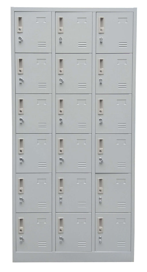 CJC 6 Doors Storage Cabinet with Card Slot, Metal Locker Organizer