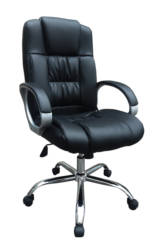 Ergonomic Executive Mesh Chair, Genuine Leather (Black) with headrest –