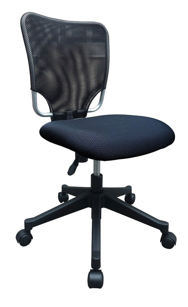 Mesh Office Computer Swivel Chair without Armrest, Black