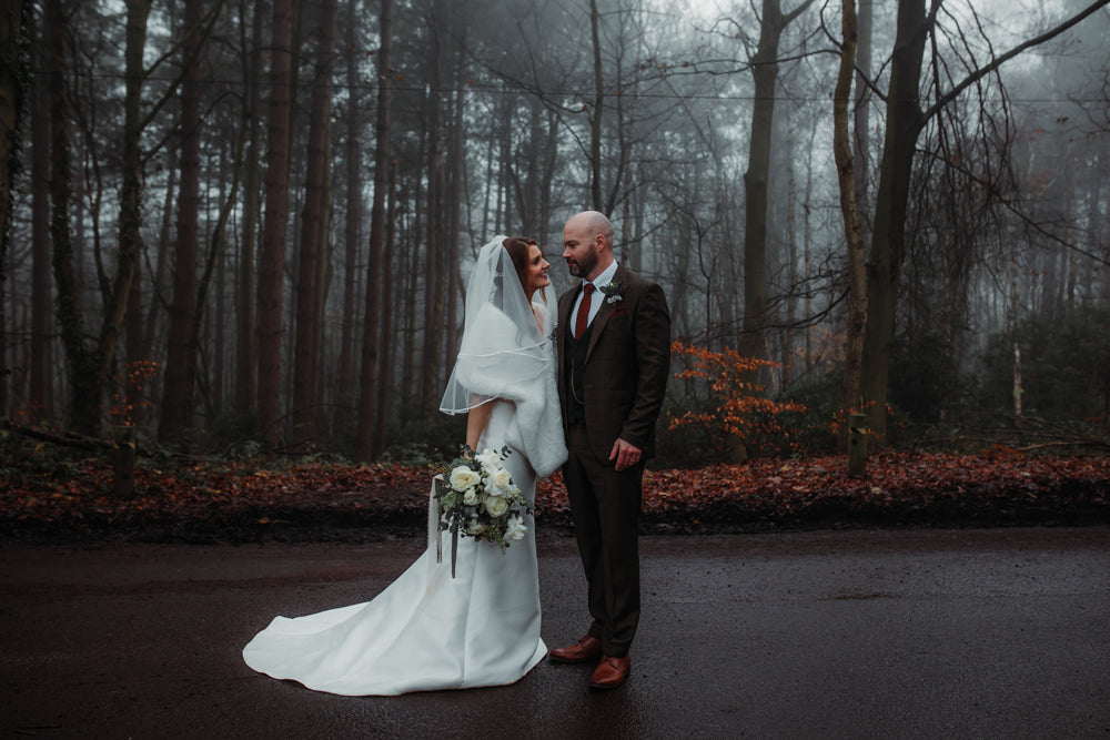 winter wedding bride