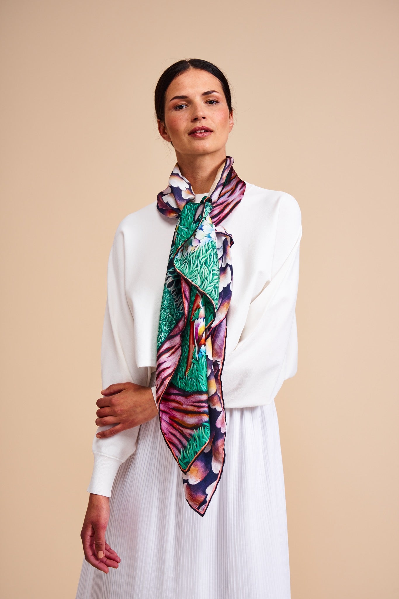 Silk Scarf - Swans