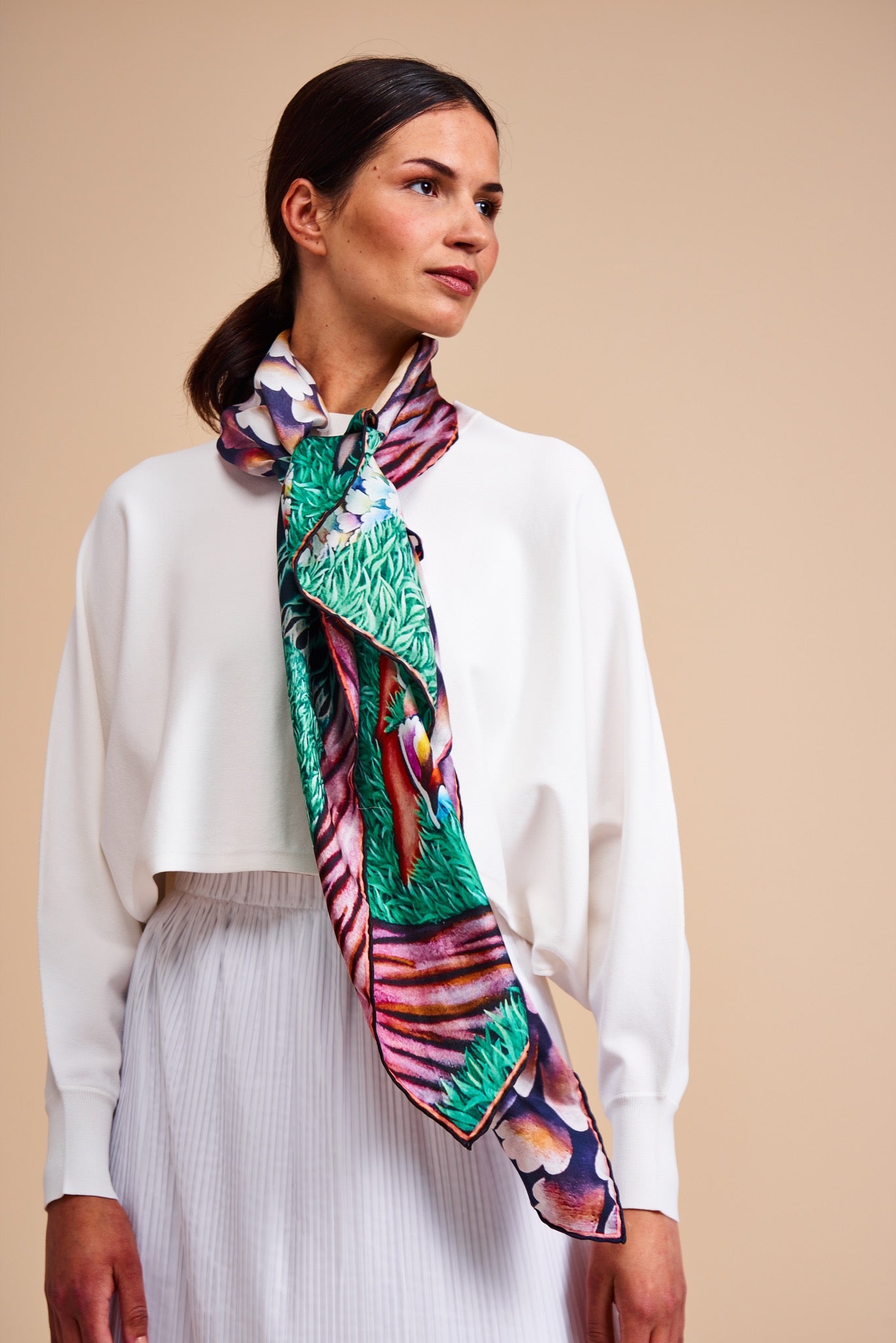 Silk Scarf - Swans