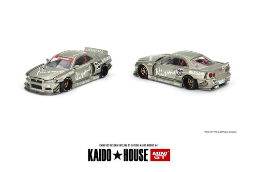 Kaido House x Mini GT Nissan Skyline GT-R KAIDO V - White KHMG049 - CHASE