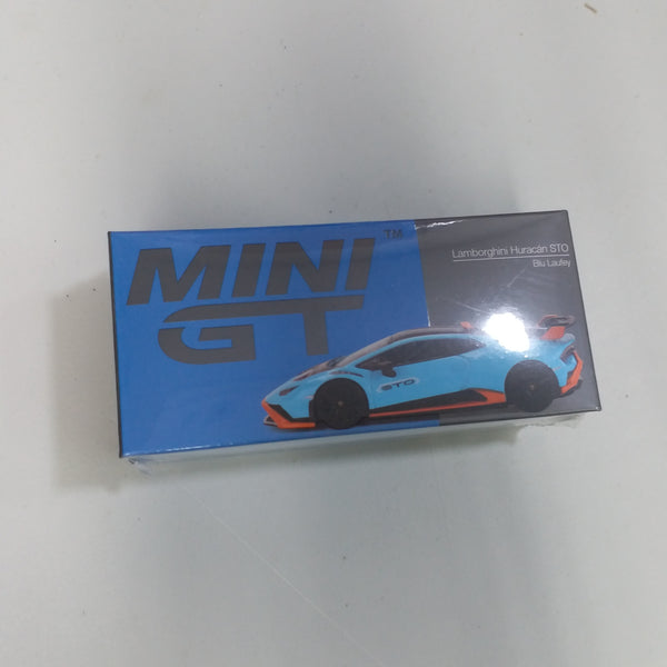 Mini GT #475 Lamborghini Huracan STO Blu Laufey – Mobile Garage HK