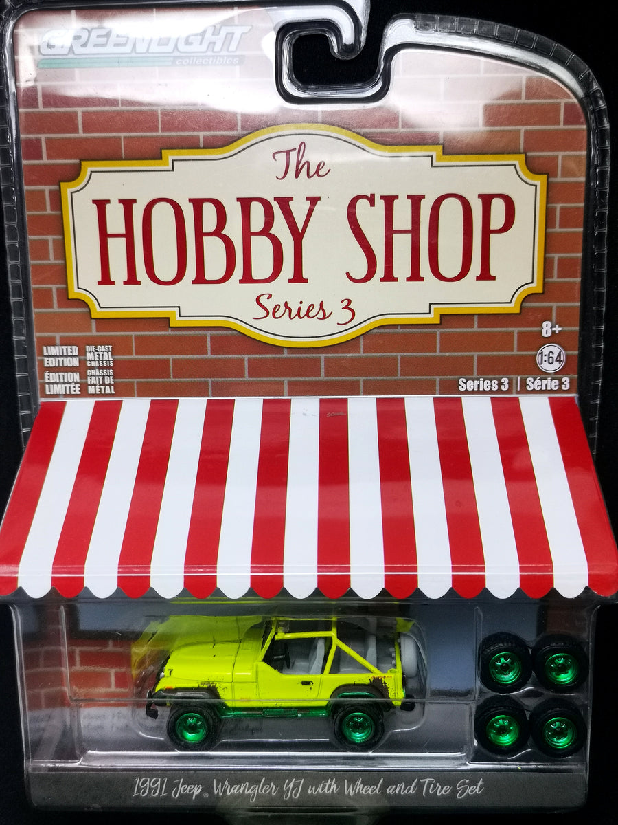 GreenLight The Hobby Shop Series 1991 Jeep wrangler YJ Green Machine 1 –  Mobile Garage HK