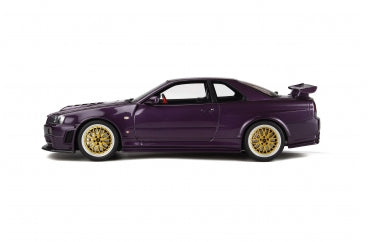 Ottomoble Ot811 1 18scale Nissan Nismo R34 Gt R Z Tune Purple Metallic Mobile Garage Hk