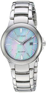 Citizen Women's 'Eco-Drive' Quartz Stainless Steel Fashion Watch, Color:Silver-Toned (Model: EW2520-56Y)