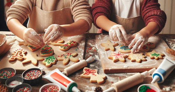 La mejor receta de galletas navideñas decoradas con glaseado, ideales para preparar con niños