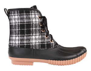 checkered duck boots