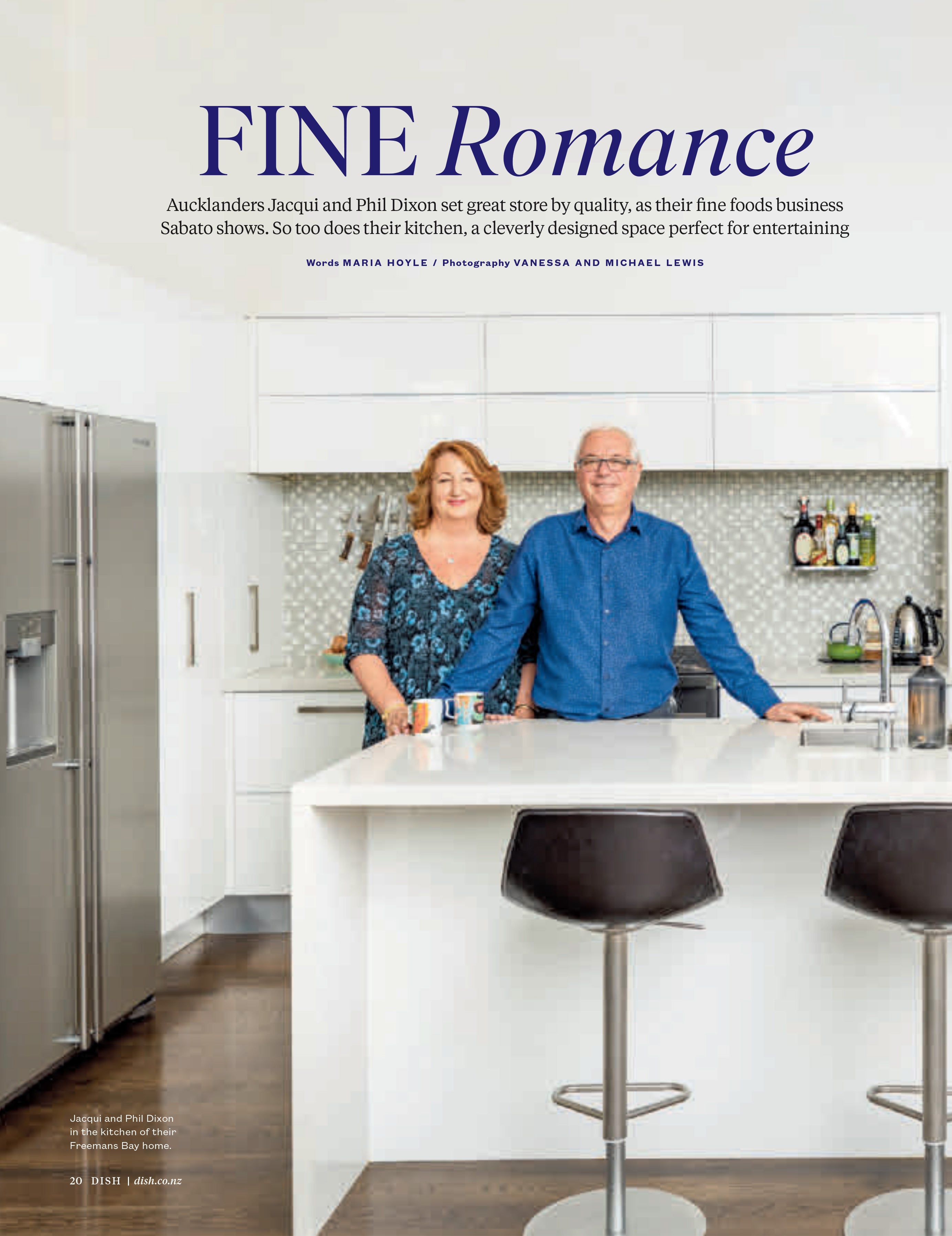 Jacqui & Phil featured in Dish Magazine 2019