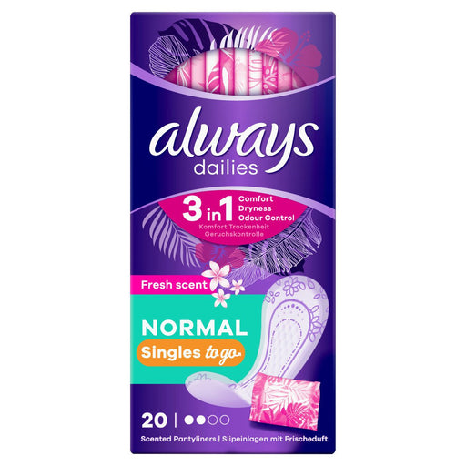 Always Dailies Liners Long Unscented 46 pads — myShop
