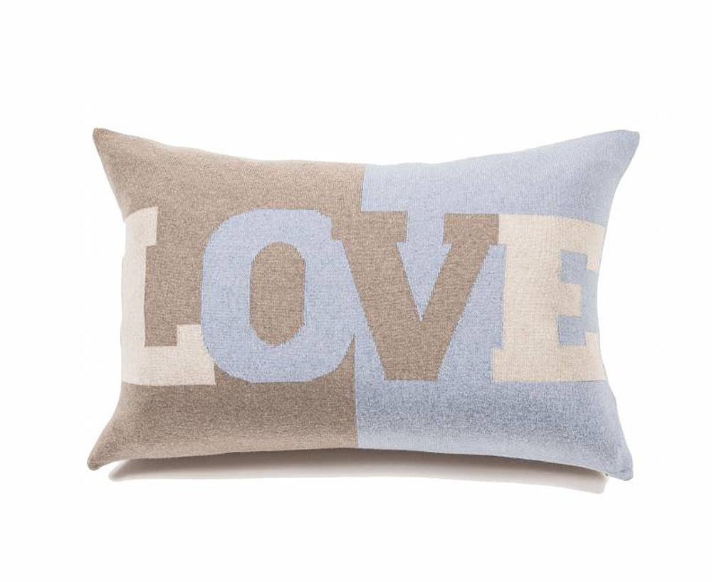 Cashmere Love Pillow - Light Blue, Sand, Ivory