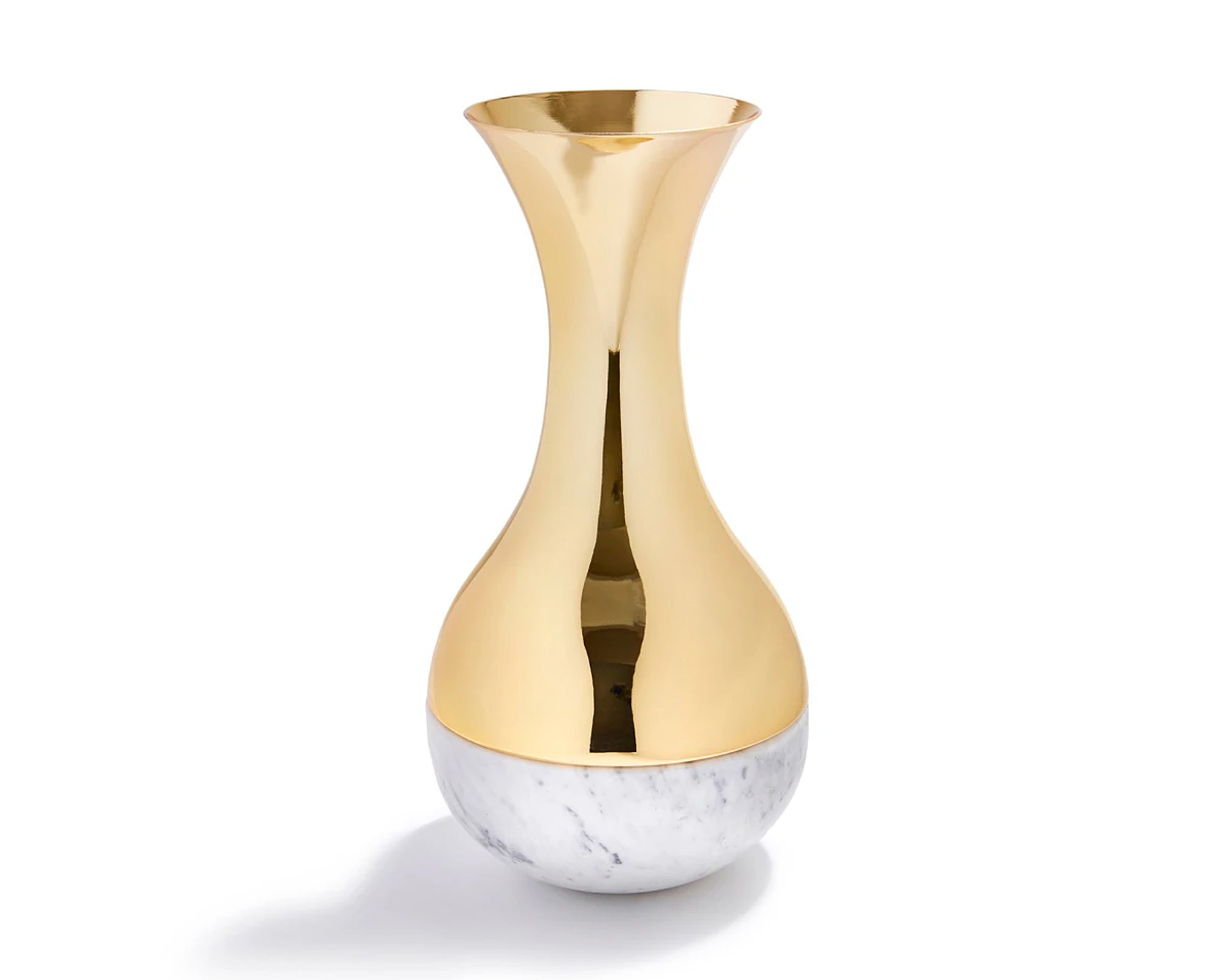 Dual Vase - Carrara / Golden