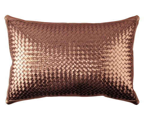 Bling Bronze Leather Pillow by Lance Wovens | DSHOP