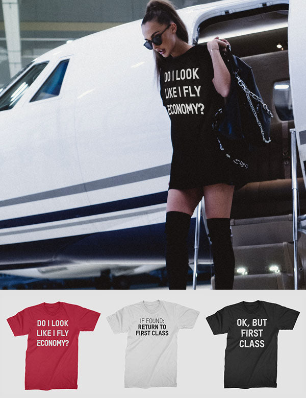 Creative t-shirts to wear during an airplane flight