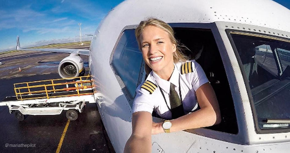 Female airline pilot