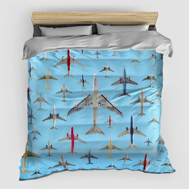 Airplane Above Duvet Cover