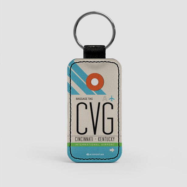 CDG - Charles de Gaulle Airport - Leather Keychain