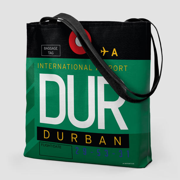 Tote Bag - DUR - King Shaka Intl Airport - Durban, South Africa - IATA code DUR