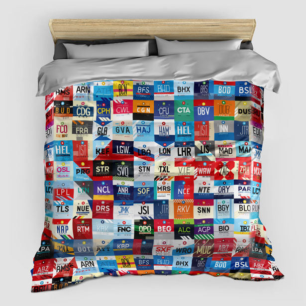 European Airports Duvet Cover