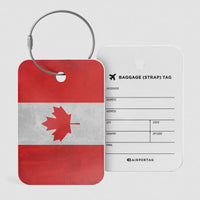 Flag Luggage Tag - Canadian flag baggage tag