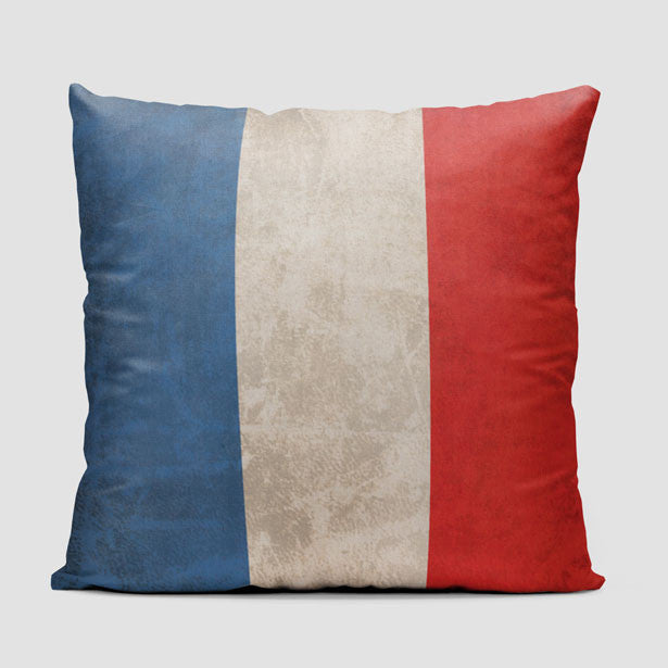  French  Flag Throw Pillow  Airportag