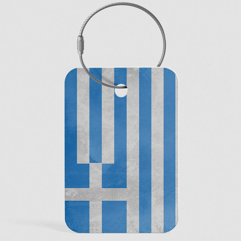 Tegenstrijdigheid Uitputting Overblijvend Flag Luggage Tag - Greek flag baggage tag