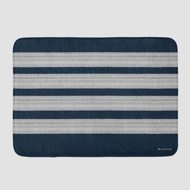 Navy Pilot Stripes Bath Mat