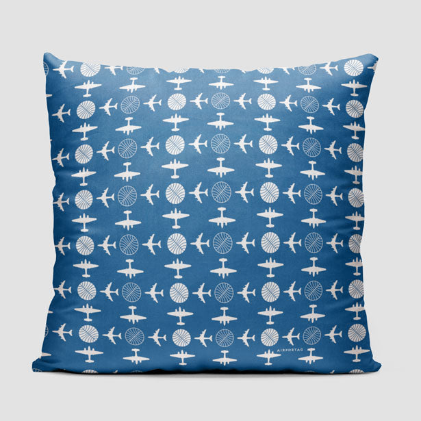 Pan Am Plane Pattern - Throw Pillow