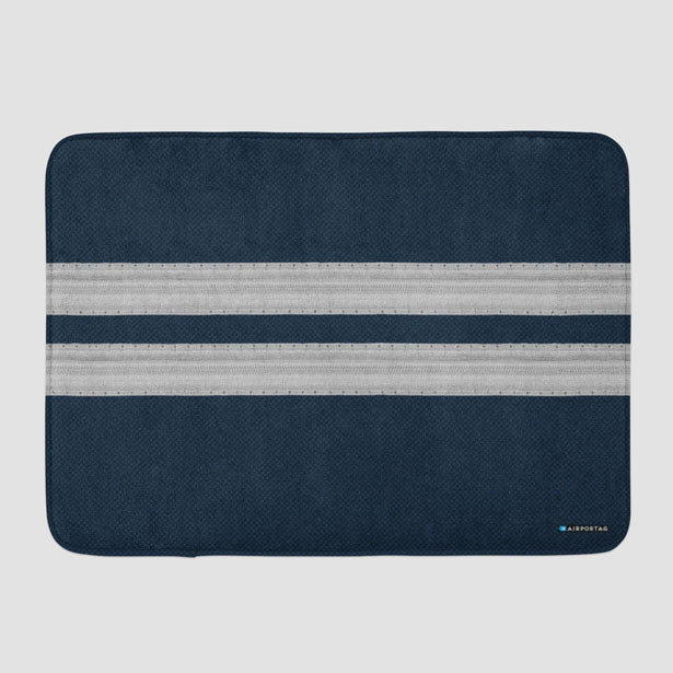 Navy Pilot Stripes Bath Mat