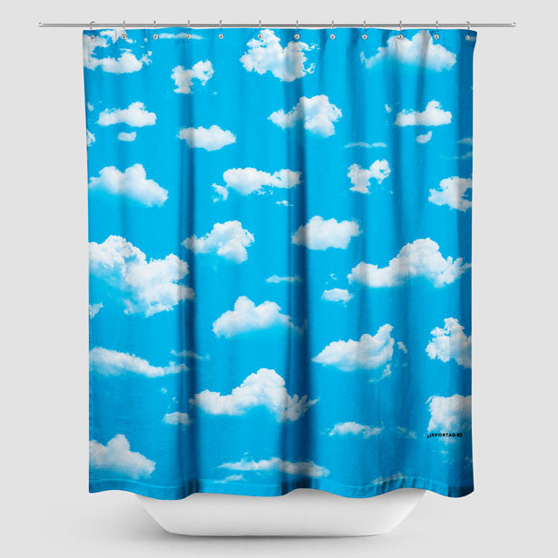 cloud shower curtain