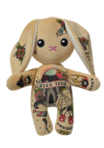 Tattoo Plushie Biker Bunny