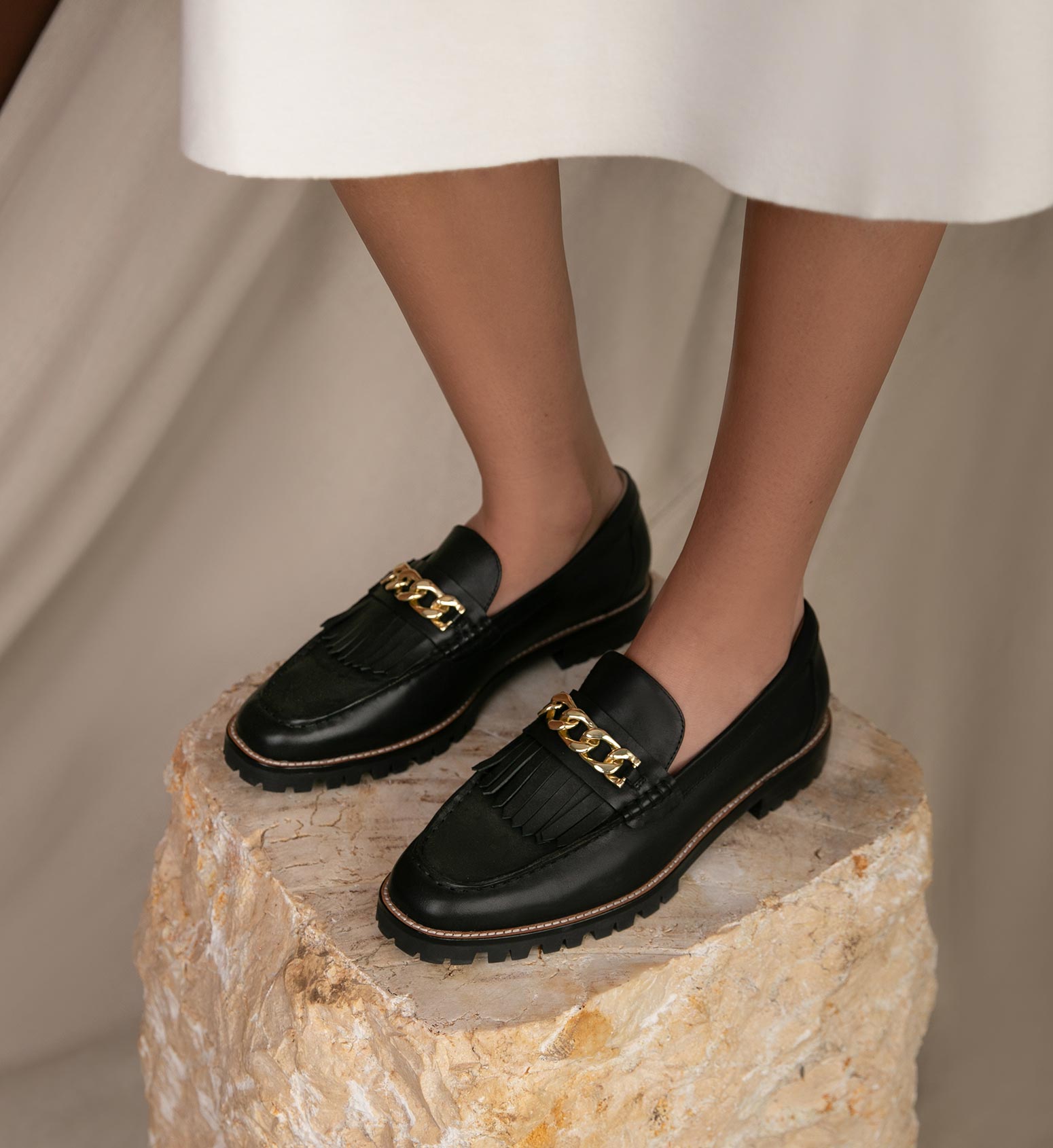 Black 'Marcie' heeled loafers Chloé - Vitkac Australia