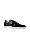 Caesium Black Leather & Off White Sole Sneakers