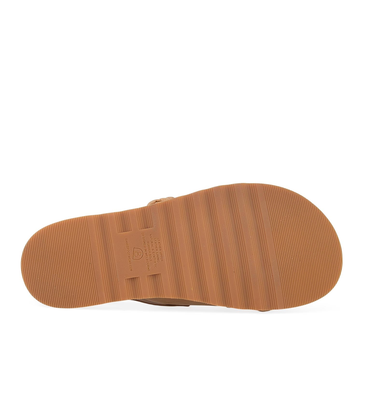 Coucal Tan Leather Flat Sandals | Bared Footwear