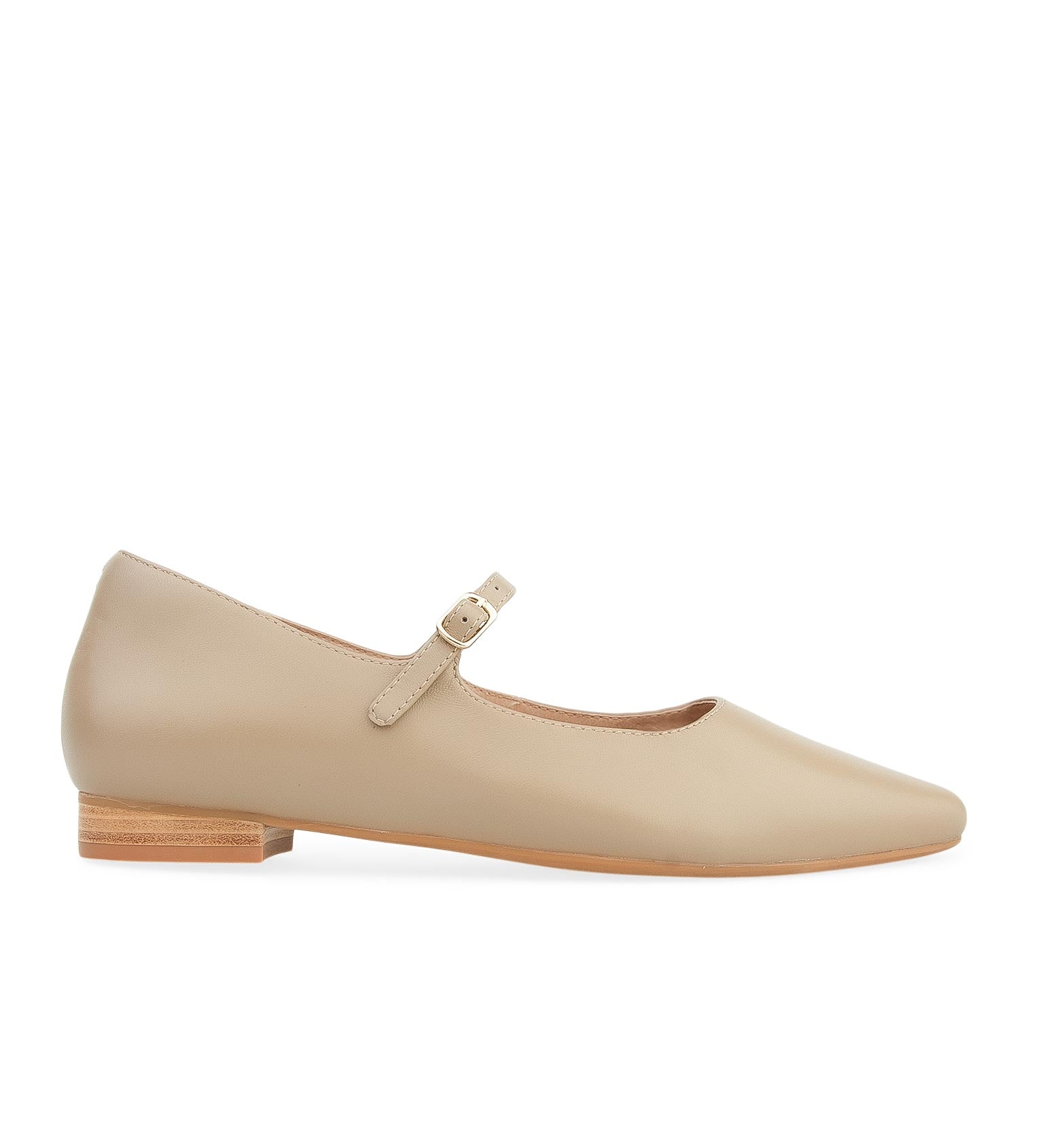 Inca 2 Taupe Leather Ballet Flats | Bared Footwear