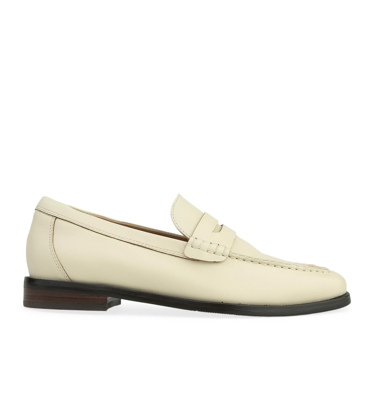 Maleo Oatmilk Leather Loafers | Bared Footwear