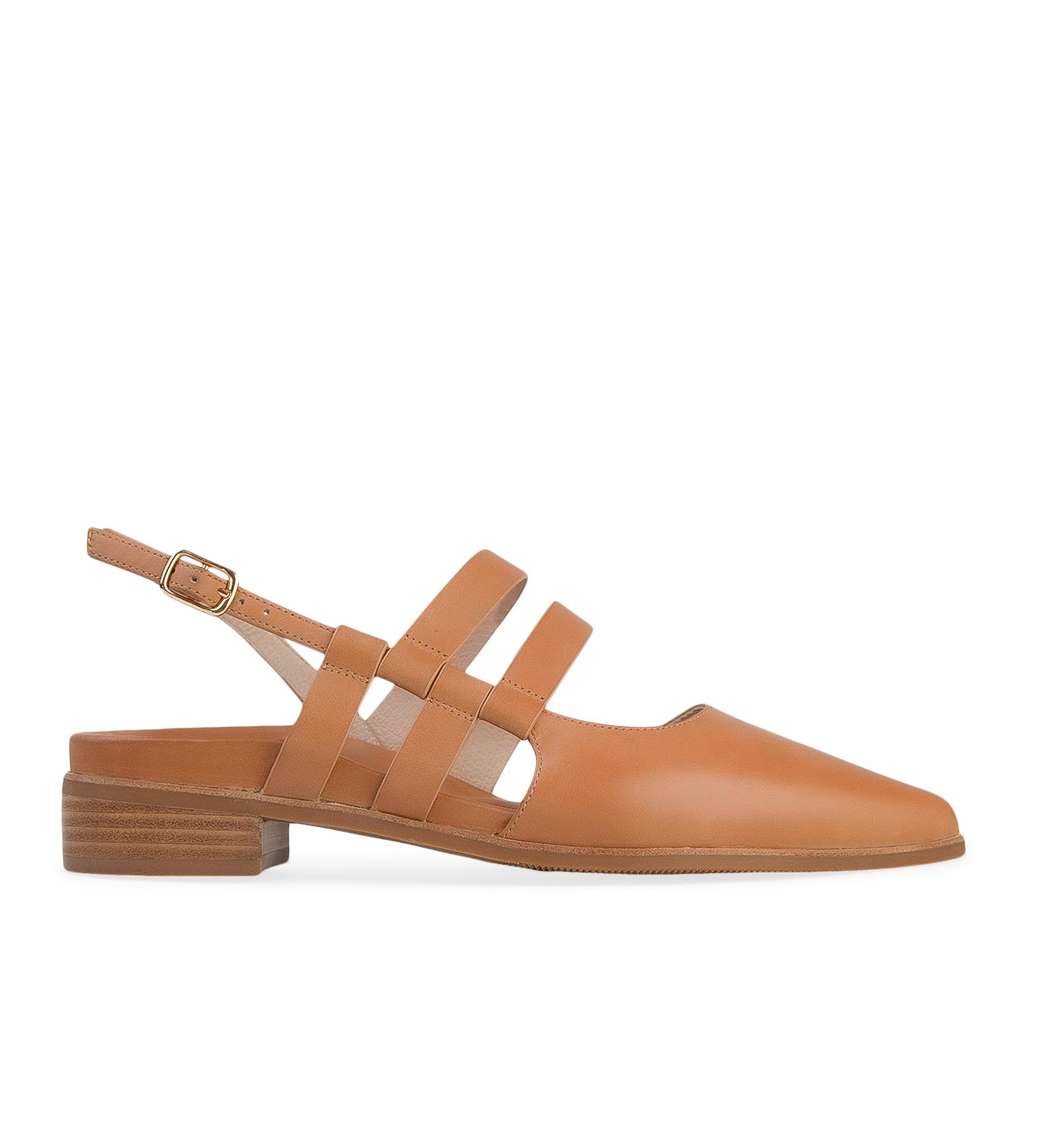Merganser Tan Leather Flats | Bared Footwear