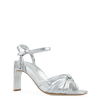 Nunlet Silver Leather High Heels